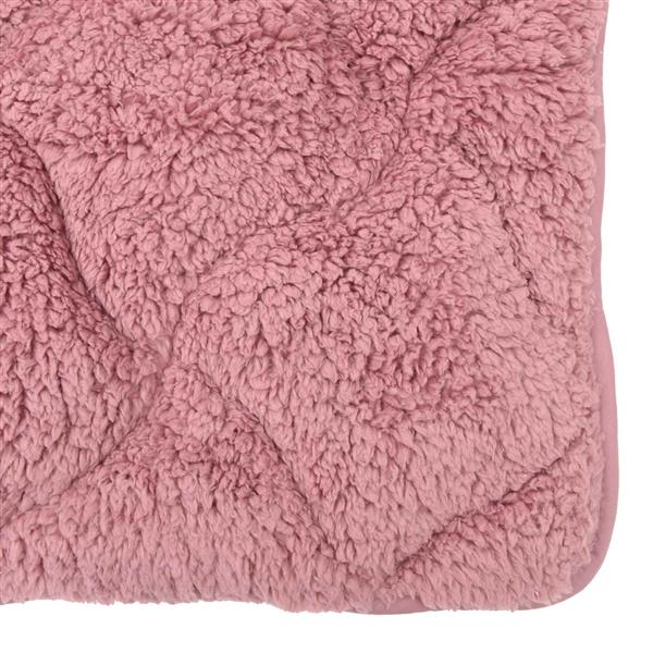 Grote foto vidaxl zomer dekbed roze 240 x 260 cm microfiber en teddy fleece huis en inrichting bedden