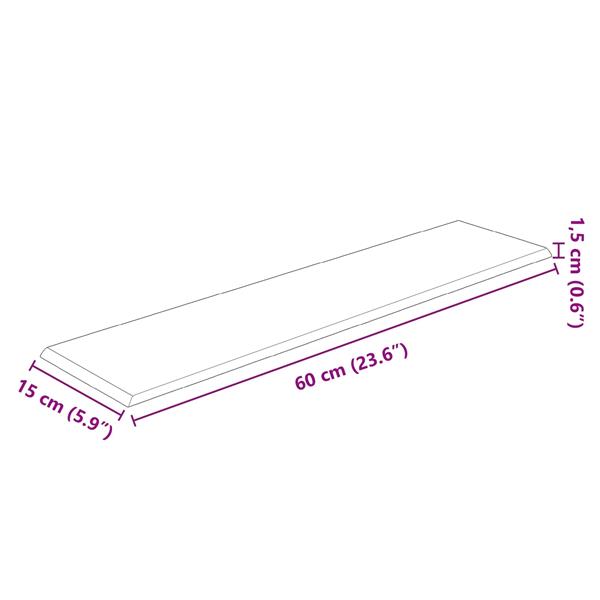 Grote foto vidaxl wandhoofdbord 12 pcs donkergrijs 60 x 15 cm stof antiek en kunst stoelen en banken