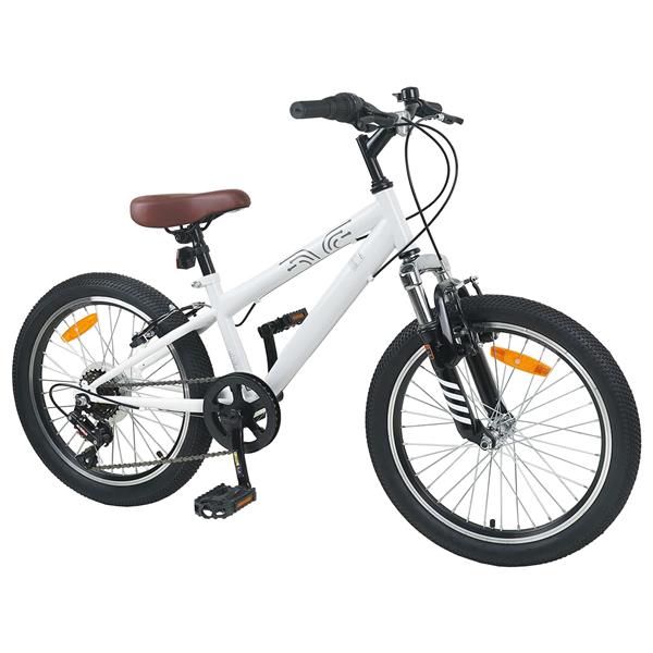 Grote foto vidaxl kids mountain bike 20 inch 6 speed voor 5 8 jaar oud wit fietsen en brommers herenfietsen
