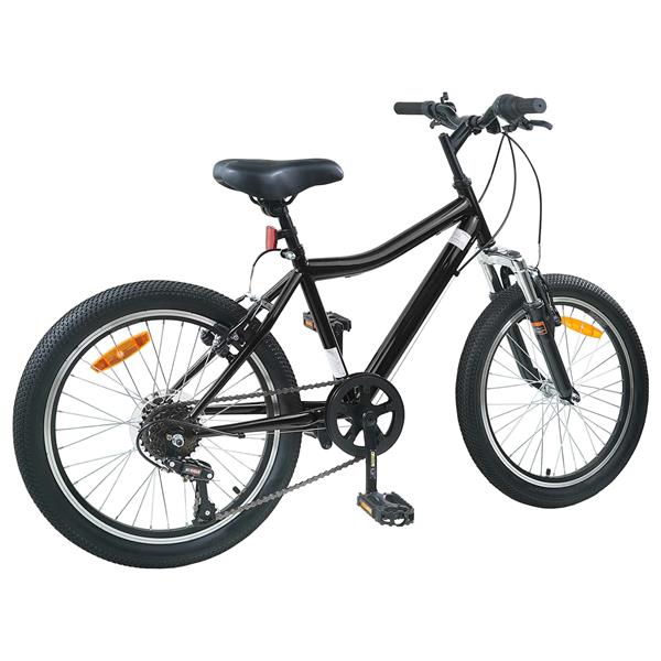 Grote foto vidaxl kinderfiets 24 inch 6 speed voor 8 12 jaar oud zwart fietsen en brommers herenfietsen