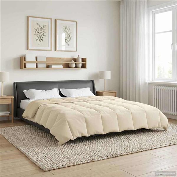 Grote foto vidaxl winter dekbed gekwilt cr me 200 x 220 cm microfiber huis en inrichting bedden