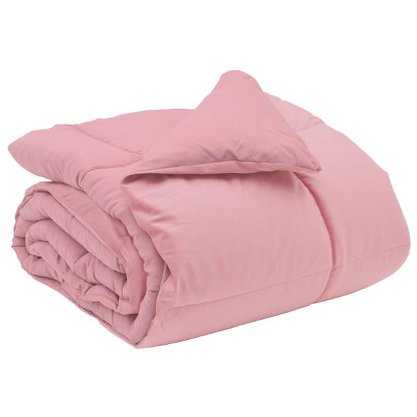 Grote foto vidaxl winter dekbed gekwilt roze 200 x 200 cm microfiber huis en inrichting bedden