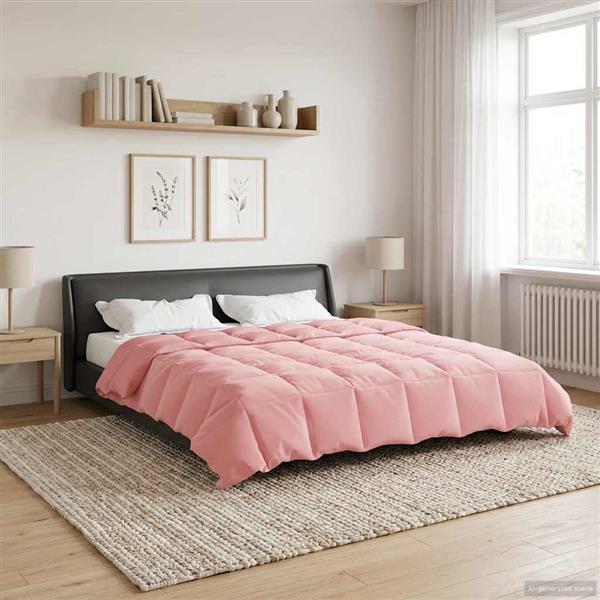 Grote foto vidaxl vol jaar dekbed gekwilt roze 200 x 220 cm microfiber huis en inrichting bedden