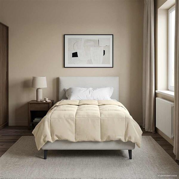 Grote foto vidaxl zomer dekbed gekwilt cr me 140 x 220 cm microfiber huis en inrichting bedden