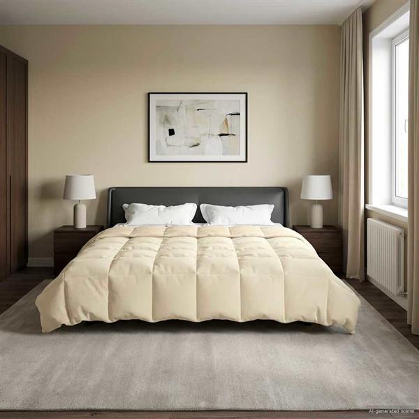 Grote foto vidaxl zomer dekbed gekwilt cr me 200 x 240 cm microfiber huis en inrichting bedden