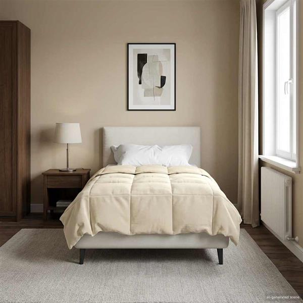 Grote foto vidaxl zomer dekbed gekwilt cr me 155 x 200 cm microfiber huis en inrichting bedden