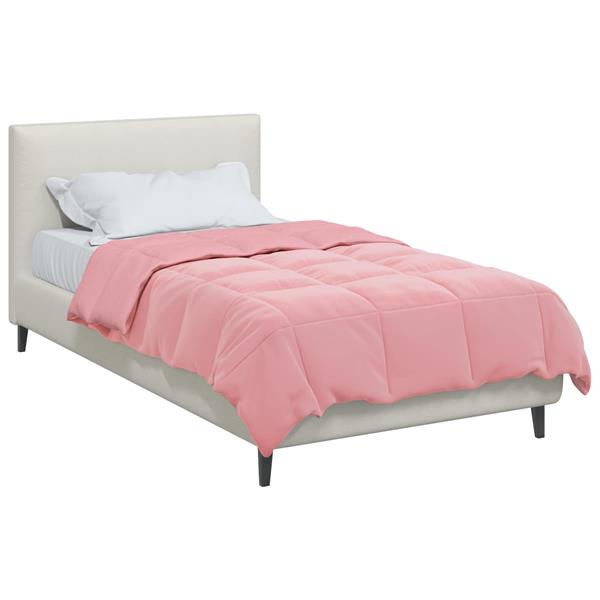 Grote foto vidaxl zomer dekbed gekwilt roze 140 x 220 cm microfiber huis en inrichting bedden