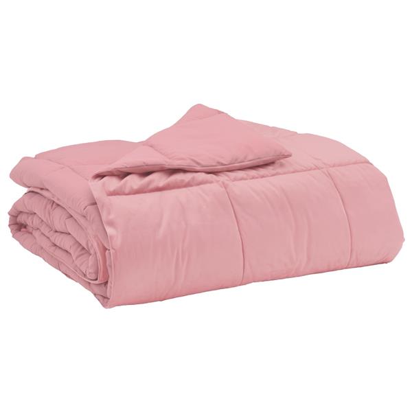 Grote foto vidaxl zomer dekbed gekwilt roze 155 x 200 cm microfiber huis en inrichting bedden