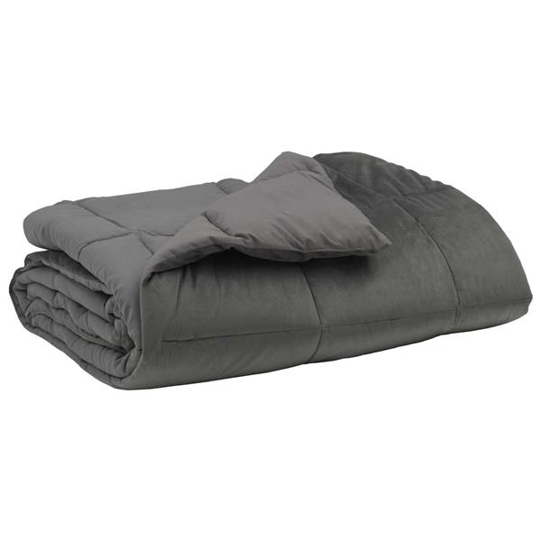 Grote foto vidaxl zomerdekbed gekwilt lichtgrijs 220 x 240 cm microfiber huis en inrichting bedden