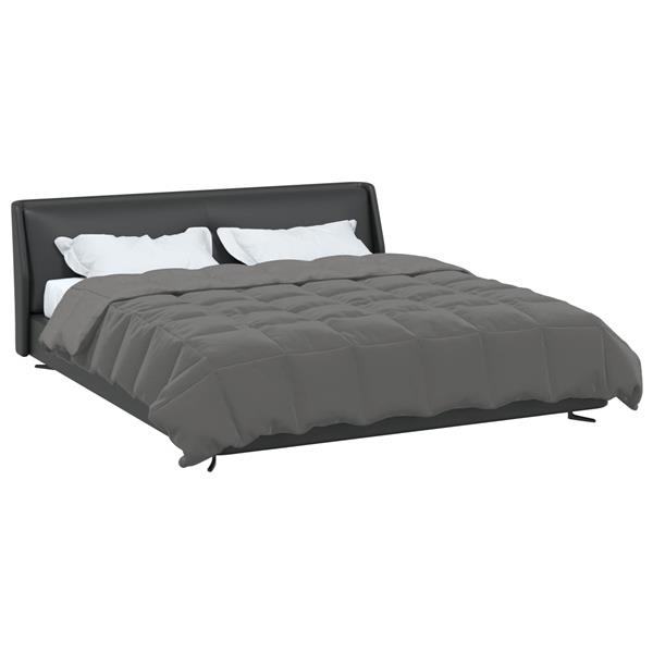 Grote foto vidaxl zomerdekbed gekwilt lichtgrijs 220 x 240 cm microfiber huis en inrichting bedden