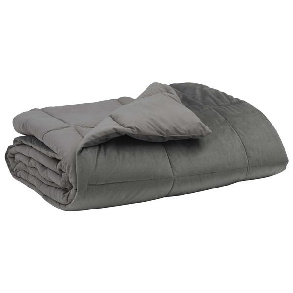 Grote foto vidaxl zomerdekbed gekwilt lichtgrijs 135 x 220 cm microfiber huis en inrichting bedden