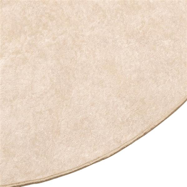 Grote foto vidaxl vloerkleed print cr me 120 cm polyester en pvc huis en inrichting vloerbedekking en kleden