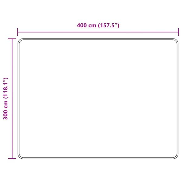 Grote foto vidaxl vloerkleedloper marsa cr me 400 300 cm polyester en pvc huis en inrichting vloerbedekking en kleden