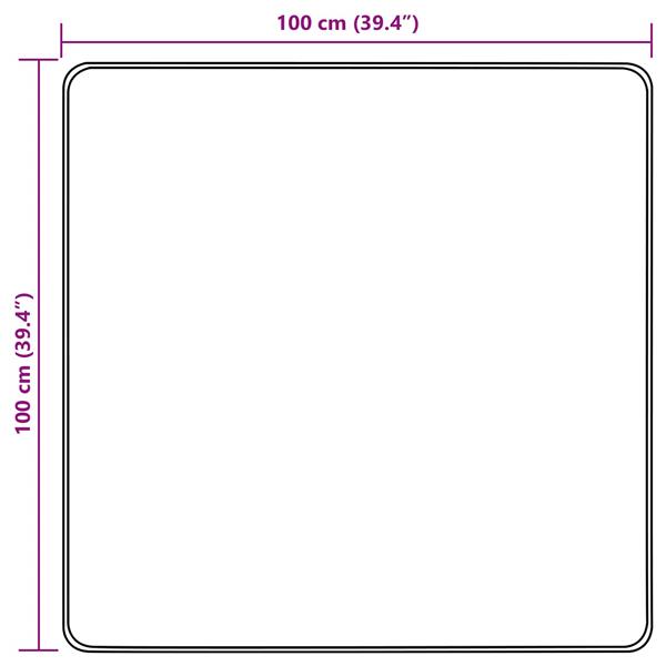 Grote foto vidaxl vloerkleed print cr me 100 x 100 cm polyester en pvc huis en inrichting vloerbedekking en kleden