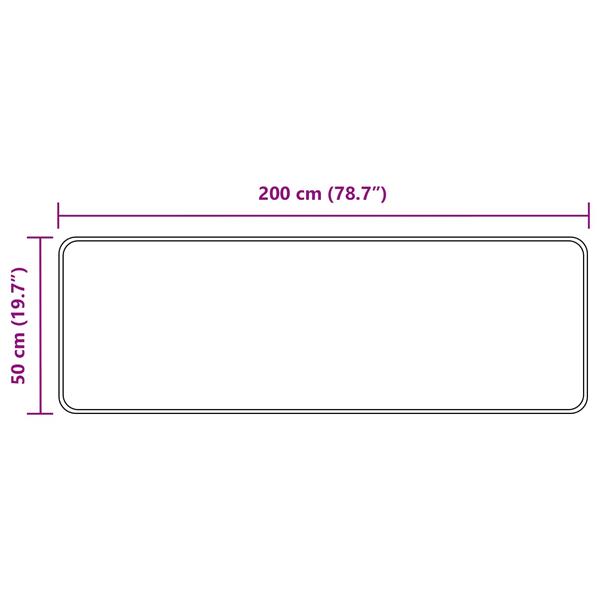 Grote foto vidaxl vloerkleed print cr me 200 x 50 cm polyester en pvc huis en inrichting vloerbedekking en kleden