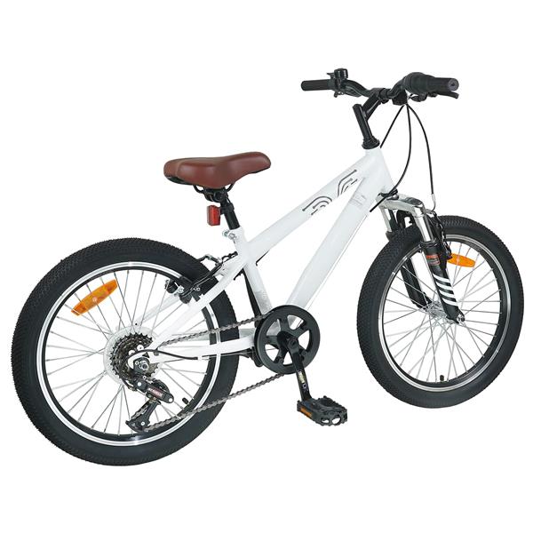 Grote foto vidaxl kids mountain bike 24 inch 6 speed voor 8 12 jaar oud wit fietsen en brommers herenfietsen