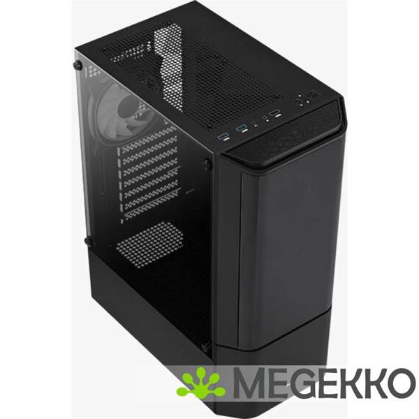 Grote foto aerocool quantum midi tower zwart computers en software behuizingen en kasten
