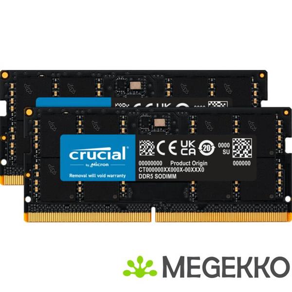 Grote foto crucial ct2k64g56c46s5 geheugenmodule 128 gb 2 x 64 gb ddr5 5600 mhz computers en software overige computers en software