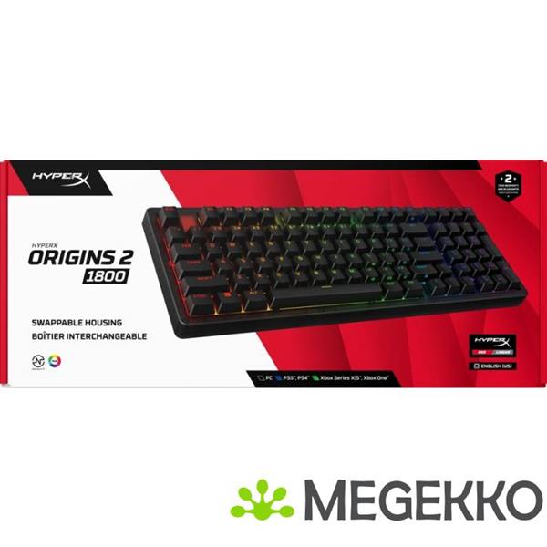 Grote foto hyperx origins 2 1800 us qwerty toetsenbord computers en software toetsenborden