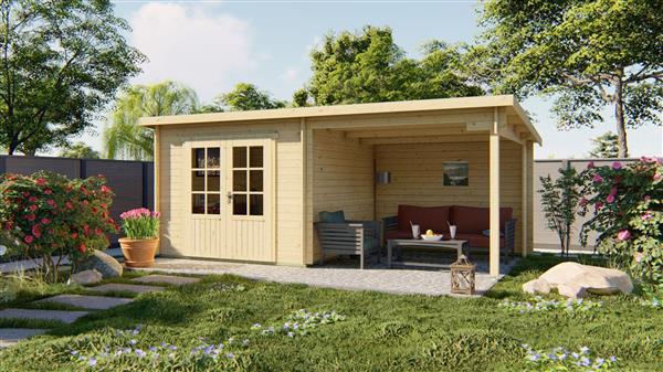 Grote foto blokhut tuinhuis chappo 28 mm vuren tuin en terras tuinhuisjes en blokhutten