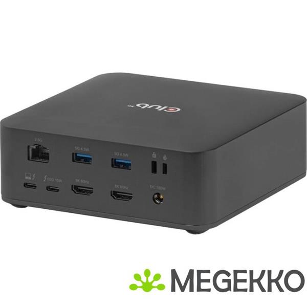Grote foto club3d csv 2562 laptop dock poortreplicator bedraad thunderbolt 5 zwart computers en software overige computers en software