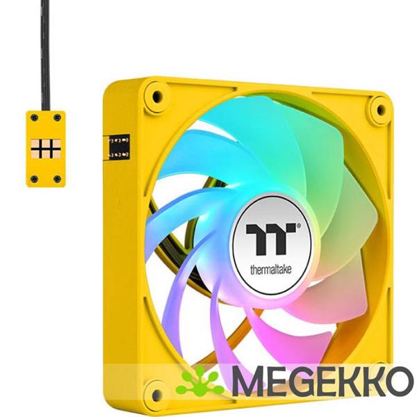 Grote foto thermaltake ct140 ex reverse argb sync pc computer behuizing ventilator 14 cm geel 3 stuk s computers en software overige computers en software