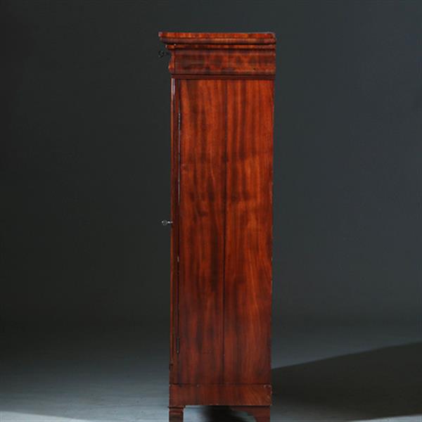 Grote foto biedermeier boekenkastje met getoogde ruiten uitneembare bespanning ca 1830 mahonie no.380320 antiek en kunst stoelen en banken