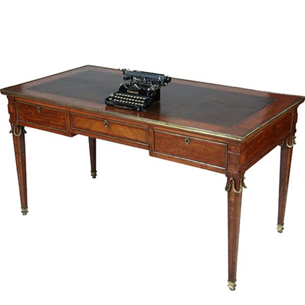 Grote foto frans bureau plat napoleon iii fraai brons en veel inlegwerk ca 1860 no.362925 antiek en kunst overige in antiek gebruiksvoorwerpen