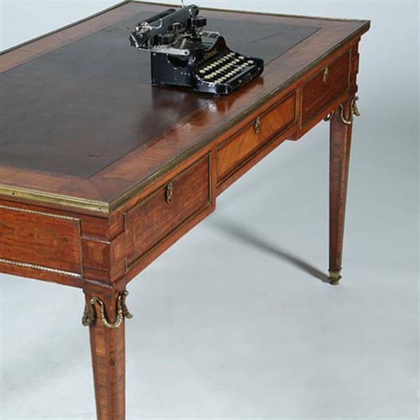 Grote foto frans bureau plat napoleon iii fraai brons en veel inlegwerk ca 1860 no.362925 antiek en kunst overige in antiek gebruiksvoorwerpen