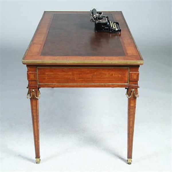 Grote foto frans bureau plat napoleon iii fraai brons en veel inlegwerk ca 1860 no.362925 antiek en kunst overige in antiek gebruiksvoorwerpen