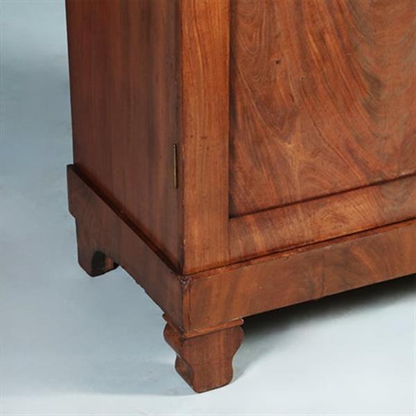 Grote foto biedermeier boekenkastje met getoogde ruiten uitneembare bespanning ca 1830 mahonie no.380320 antiek en kunst stoelen en banken