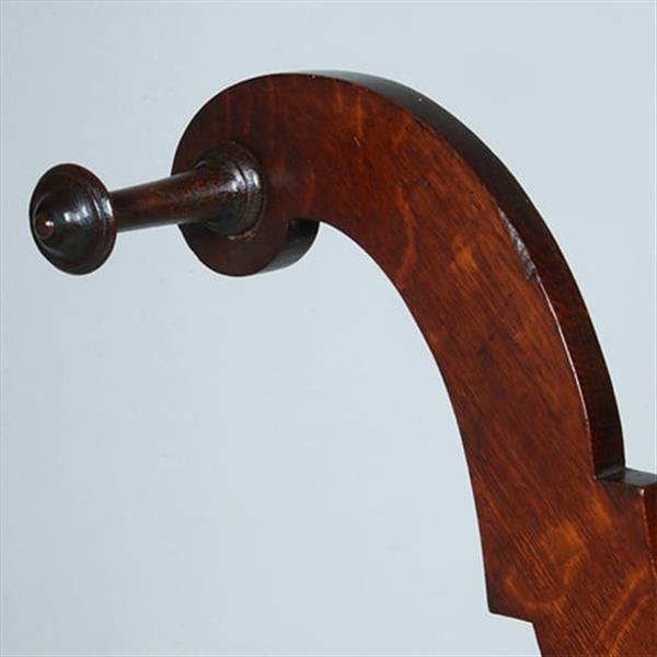 Grote foto engelse victoriaans staande kapstok tree coat rack met spiegeltje ca 1875 eikenhout no.381205 antiek en kunst spiegels