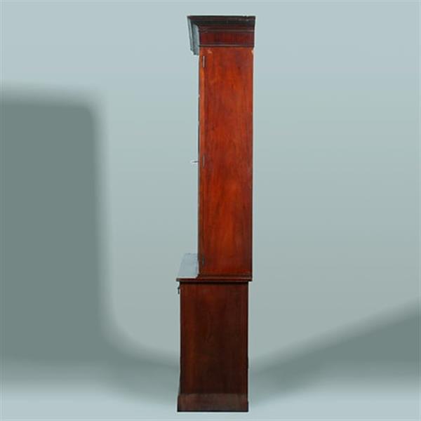 Grote foto engels mahonie 6 deurs bibliotheekkast of porseleinkast rijk ingelegd no.381235 antiek en kunst stoelen en banken