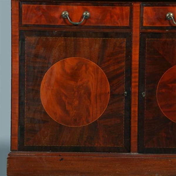 Grote foto engels mahonie 6 deurs bibliotheekkast of porseleinkast rijk ingelegd no.381235 antiek en kunst stoelen en banken