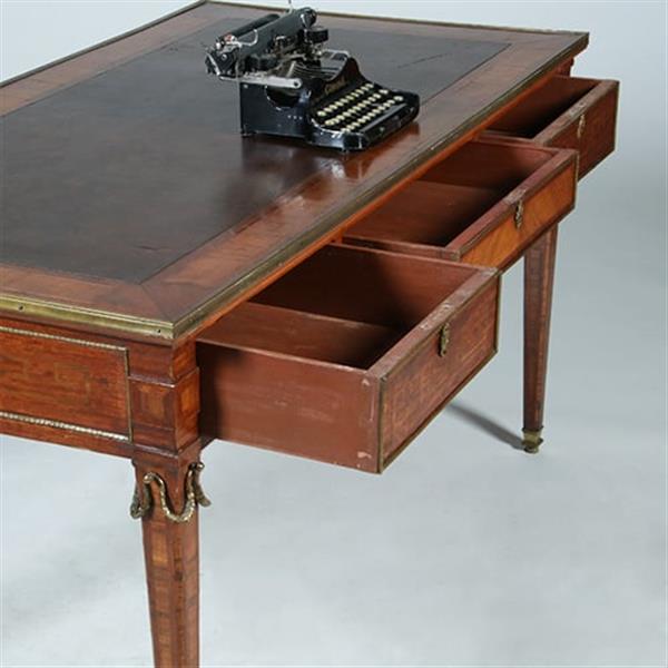 Grote foto frans bureau plat napoleon iii fraai brons en veel inlegwerk ca 1860 no.362925 antiek en kunst overige in antiek gebruiksvoorwerpen