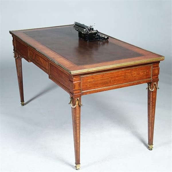 Grote foto frans bureau plat napoleon iii fraai brons en veel inlegwerk ca 1860 no.362925 antiek en kunst overige in antiek gebruiksvoorwerpen