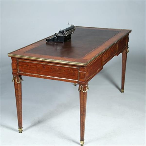Grote foto frans bureau plat napoleon iii fraai brons en veel inlegwerk ca 1860 no.362925 antiek en kunst overige in antiek gebruiksvoorwerpen