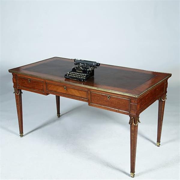 Grote foto frans bureau plat napoleon iii fraai brons en veel inlegwerk ca 1860 no.362925 antiek en kunst overige in antiek gebruiksvoorwerpen