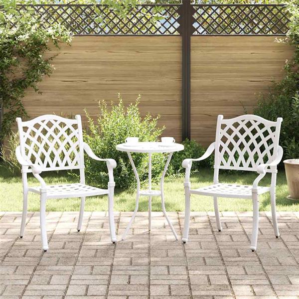 Grote foto vidaxl tuinstoel 2 pcs wit 56 x 55 x 92.5cm aluminium tuin en terras tuinmeubelen