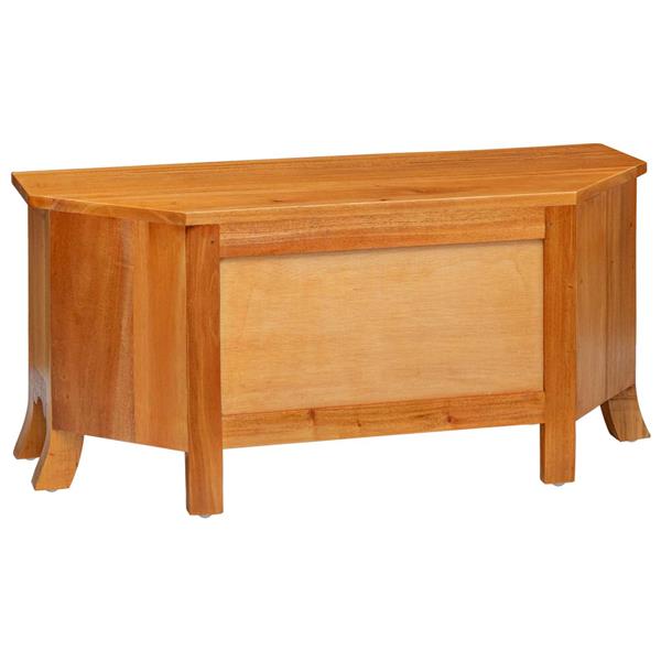 Grote foto vidaxl tv kast met lade naturel 100 x 40 5 x 46 cm massief mahoniehout huis en inrichting overige