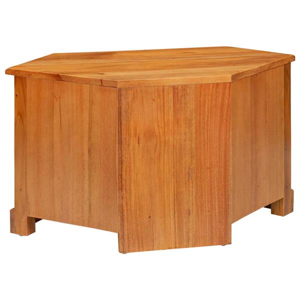 Grote foto vidaxl hoektvkast met lade naturel 79 x 40 x 46 cm massief mahoniehout huis en inrichting complete slaapkamers