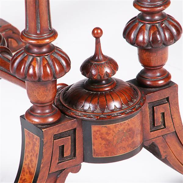 Grote foto victoriaanse speeltafel schaaktafel wortelnoten en ebben ca 1870 no.342020 antiek en kunst stoelen en banken