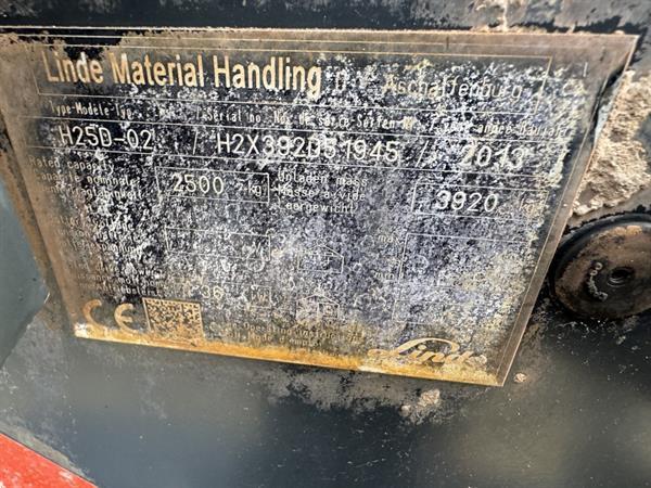 Grote foto linde h25d 02 duplo 375 sideshift vw diesel 2013 agrarisch heftrucks