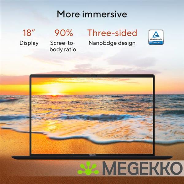 Grote foto asus vivobook 18 m1807ha s8022w 18.4 amd ryzen 7 260 computers en software overige computers en software