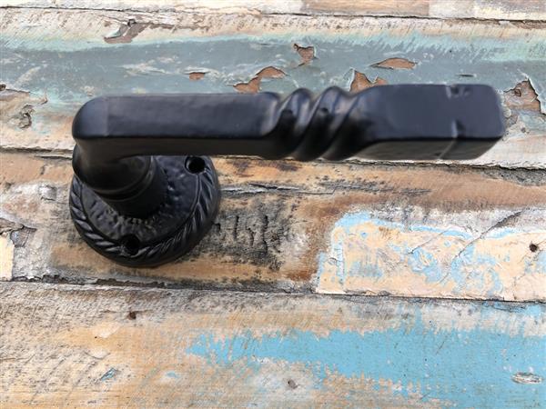 Grote foto deurbeslag set bb square black degelijke set. doe het zelf en verbouw materialen en producten