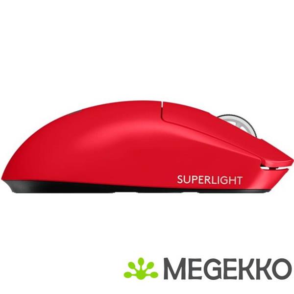 Grote foto logitech pro x superlight 2 se draadloze gaming muis rood computers en software overige computers en software