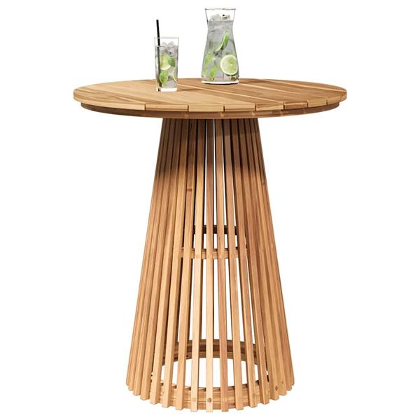 Grote foto vidaxl bijzettafel bruin 70 x 70 x 75 cm massief teakhout tuin en terras tuinmeubelen