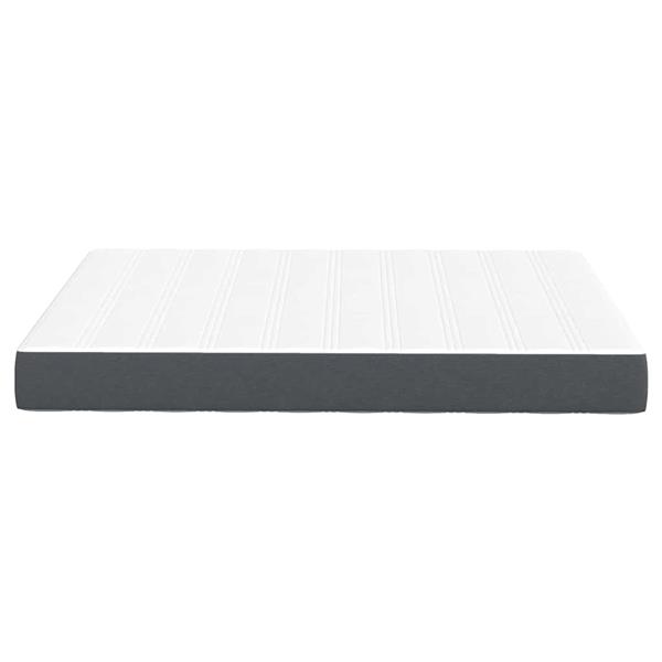 Grote foto vidaxl bedmatras met matras grijs 140 x 200 cm stof antiek en kunst stoelen en banken