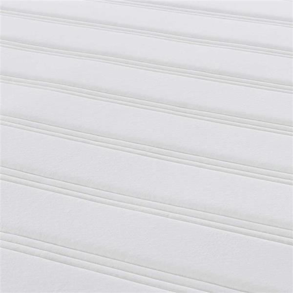 Grote foto vidaxl bedmatras met matras lichtgrijs 140 x 200 cm stof antiek en kunst stoelen en banken