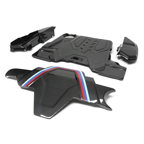 Grote foto dit betreft een bmw m5 f90 m8 f91 f92 f93 carbon motor ruimte kappen set auto onderdelen tuning en styling